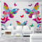 无缝3d定制壁画花花蝴蝶电视背景墙客厅沙卧室墙纸壁布贴画墙画 凹凸水晶壁画布（整张）