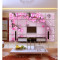 电视背景墙纸壁纸客厅卧室3D无纺布无缝墙布大型壁画个性蝴蝶粉色 无缝无纺布（整张/平方）