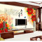 无缝简约中式3d定制壁画牡丹客厅电视背景墙花开富贵沙墙布墙纸 无缝闪银布（整张）