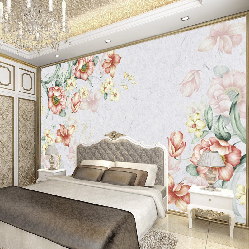 无缝欧式简约定制壁画3d美式客厅电视背景墙沙卧室墙纸壁纸花卉 无缝闪银布（整张）