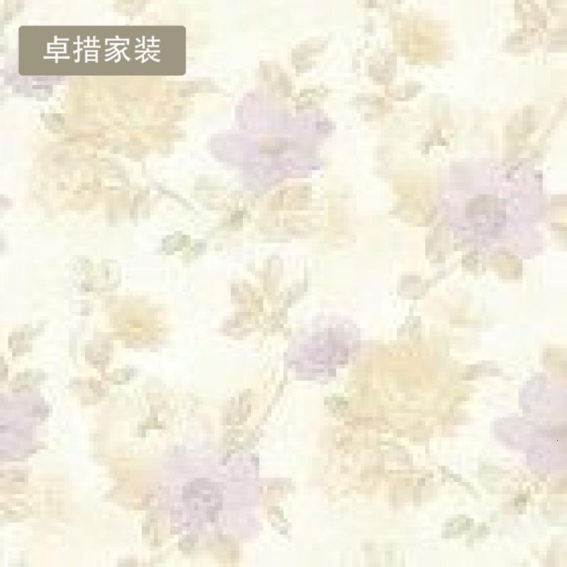 壁纸英国设计浪漫田园餐厅卧室沙客厅背景纯纸木浆墙纸_8 浅紫花RN1180701