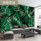 现代简约清新雨林植物芭蕉叶田园壁画背景墙绿色植物客厅墙纸壁画 无缝加厚无纺布（一整张）