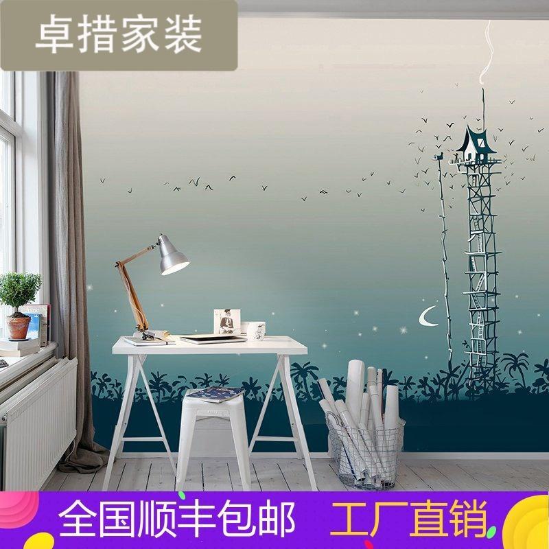 定制城市风景电视背景墙壁纸个性墙纸卧室客厅无缝墙布墙纸壁画_5