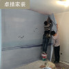个性简约手绘大海壁纸客厅卧室电视背景墙纸大型蓝天白云海鸥壁画 无缝进口油画布（一整张）