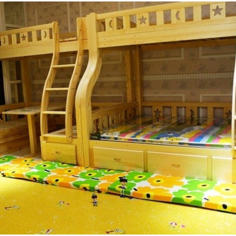 免胶地板革PVC地板贴纸地板胶加厚防水耐磨塑胶地板贴纸卧室家用 默认尺寸 明黄色牛筋黄色卡通