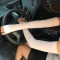 夏季防晒袖套男女户外运动骑行开车跑男长款手臂套袖冰丝手套假袖 （无指洞)白色