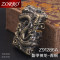 ZORRO佐罗煤油打火机防风 创意个性复古加厚加重 男士礼品 盔甲神龙铬黑