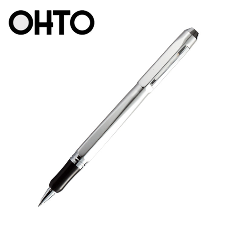 日本进口乐多(OHTO)CB-10DD 0.5mm黑色宝珠笔 银色