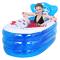 充气浴缸加厚浴盆折叠浴桶儿童洗澡盆泡澡桶塑料沐浴桶_2_6 中号蓝色浴缸-手泵