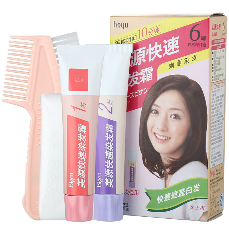 美源女士快速染发霜 6号 自然深棕色