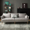 北欧乳胶海绵沙发现代简约小户型可拆洗棉麻布艺沙发组合双三人位棉麻布面 填充乳胶（双人款）