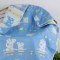 三层纱布浴巾 婴儿童沙滩浴巾婴儿浴巾盖毯毛巾被简约小清新男女宝宝通用 孕婴童床上用品毛巾 香槟色浴巾佩Q蓝