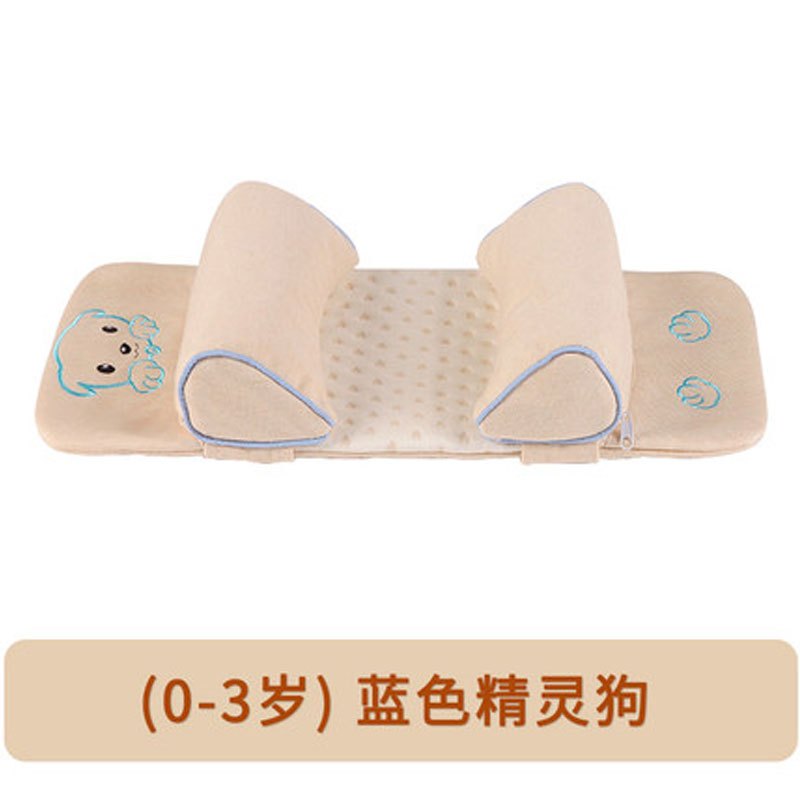 婴儿枕头新生儿男女宝宝定型枕可调节枕头可爱卡通四季通用小孩枕头孕婴童床上用品 (0-3岁)蓝色精灵狗