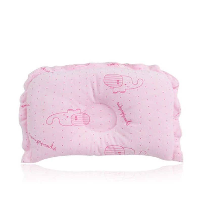 婴儿枕头定型枕新生儿0-1岁宝宝枕头婴儿定型枕简约可爱男女宝宝孕婴童床上用品枕类 粉色
