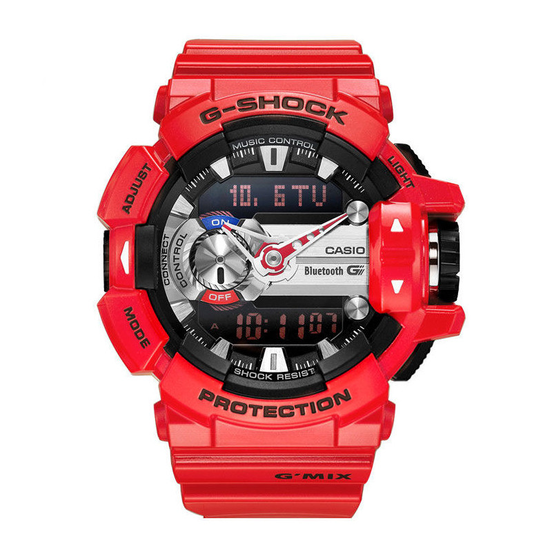 卡西欧(CASIO)手表 G-SHOCK系列 红色 运动 200米防水 电子男士手表GBA-400-4A