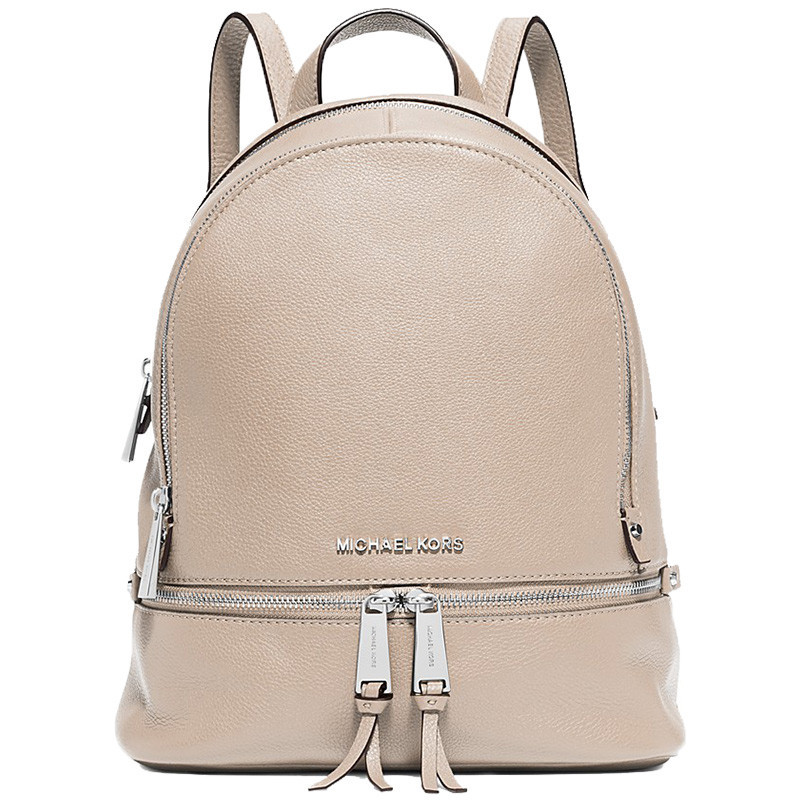 [直营]迈克·科尔斯(MICHAEL KORS) 欧美时尚中号 RHEA ZIP 拉链纯真皮拉链双肩包 MK女包