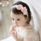婴儿发带女童宝宝发饰 韩版小女孩头花儿童头饰品简约小清新四季可用小朋友头带婴童头饰 紫色112.双玫瑰豆沙紫