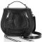 Rebecca Minkoff 瑞贝卡·明可弗 小号Vanity系列真皮饰边马鞍包 HH16EDSX42