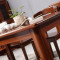 木帆家居(MUFAN-HOME)餐桌 胡桃木餐桌椅组合 木质客厅家具 一桌4椅