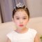 小女孩儿童头饰额头链宝宝头饰女童发饰水钻小孩头饰幼儿园小朋友饰品简约小清新婴童头饰 皇冠银白【额头链+皇冠发梳】