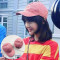 韩版粉色防晒帽子女夏季时尚字母刺绣鸭舌帽学生出游百搭棒球帽潮_12 IAM粉色蓝色字