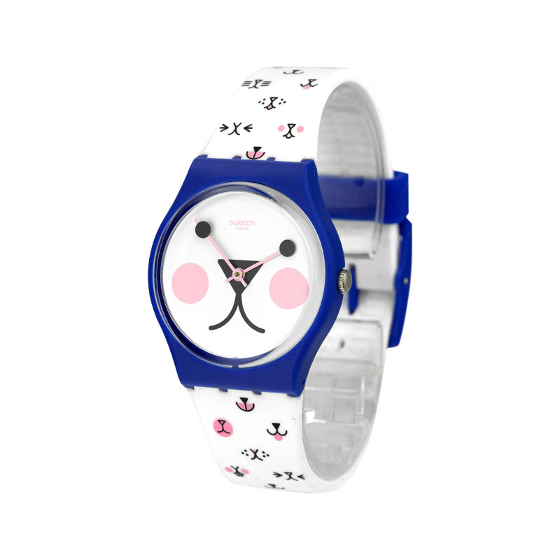 斯沃琪（Swatch）手表 可爱卡通石英男女表喵星人GN241 GN241