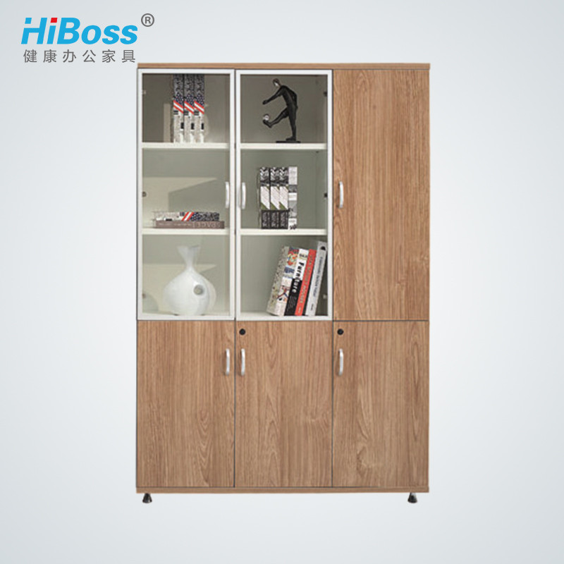 HiBoss办公家具文件柜矮柜木质储物柜办公室收纳柜资料柜茶水柜书柜 右三门文件柜：W1200*D400*H1800（单位:组）