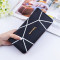 长款钱包女士大容量多卡位手机包拉链钱夹韩版手拿小清新新款 黑色