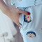 茵珠麗YinZhuli 夏季新款针织棉薄款短袖哺乳睡衣坐月子孕妇居家服套装女 夏天女士月子服卡通喂奶衣6012 XL 9号款