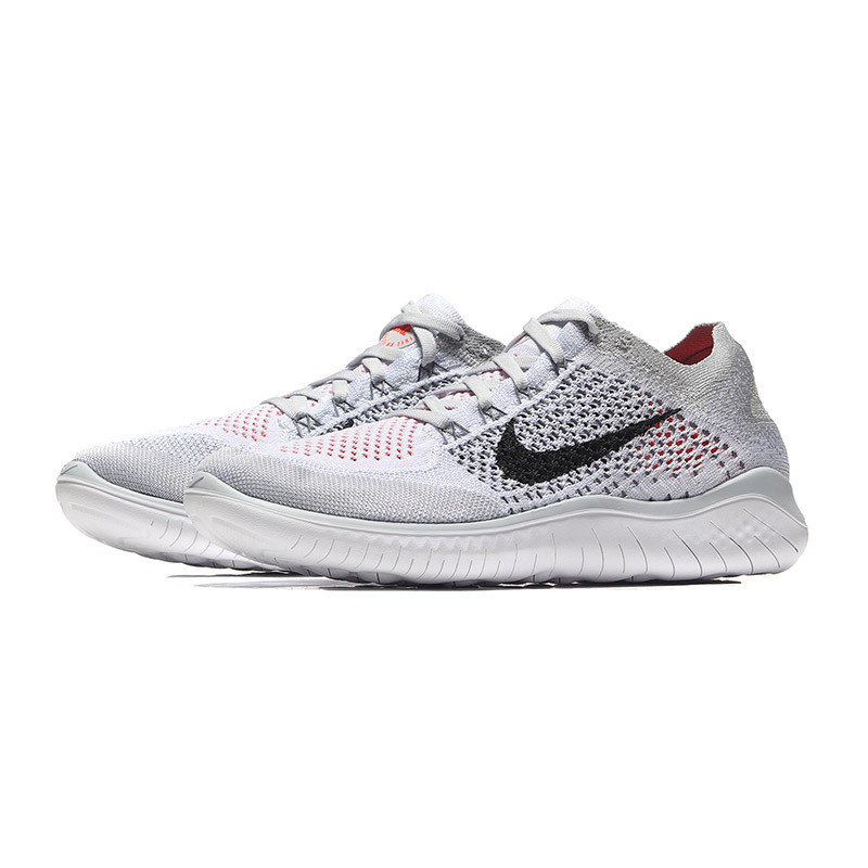 NIKE耐克男鞋跑步鞋2018新款FREE赤足飞线轻便透气运动鞋 942838 942838-003银灰色+黑+白+狼灰+鲜红橙 43码