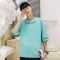 2018韩版短袖男潮流T恤男士打底衫半袖衣服 2XL 湖蓝