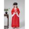 儿童古装服汉服女童唐装裙子摄影写真服古筝表演服通用服装裙子复古简约小朋友婴童裙子 150cm 白色