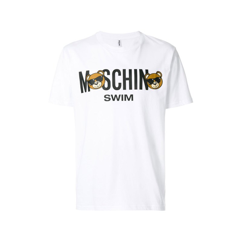 MOSCHINO 字母卡通印花纯棉男士上衣 A19132304001 XL 白色