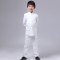 儿童小朋友学生装女合唱服青少年毕业季摄影服装中山装表演服男童通用套装简约婴童套装 120cm 白色女装（上衣+裙子）