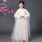 儿童古装演出服女仙女服装汉服六一儿童节表演演出服裙子小女孩清新淡雅长裙婴童裙子 140cm 白色