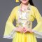 儿童古装小女孩六一儿童节演出服小七仙女公主裙古筝表演服古代唐装汉服婴童裙子 150cm 白色