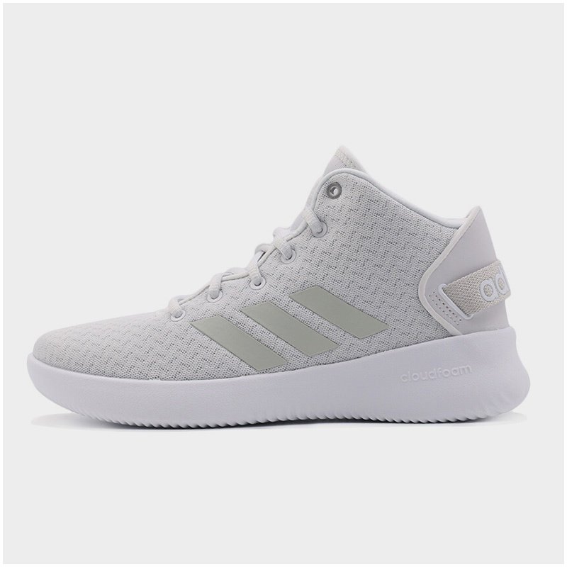 Adidas阿迪达斯女鞋高帮春夏季NEO运动鞋缓震透气休闲板鞋DB0294 亮白/一度灰 38.5