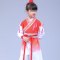 六一儿童演出服汉服男童古装三字经书童女幼儿园小孩表演服装可爱创意萌趣儿童舞台演出服 110cm 红色男女同款s头饰s纸简