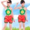 六一儿童演出服男女童跳舞装少儿腰鼓肚兜服饰幼儿园演出服装男孩子女孩子演出套装 130cm 红肚兜+绿裤子
