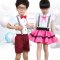 六一儿童背带裤演出服装男女童中小学生诗歌朗诵大合唱幼儿园校服通用套装简约小清新婴童套装 130cm 款式三：男孩