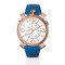 GaGa MILANO 超薄计时46MM 玫瑰金系列时尚休闲百搭款石英手表 5098 蓝色5098.01BT