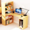 欣弘雅家居(XIN HONG YA)电脑桌台式家用书桌带书柜组合一体式简约现代经济型办公桌卧室写字台 学习桌子C1005 C款120cm尼亚美胡桃色