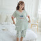 茵珠麗YinZhuli 2018夏季棉质产前产后短袖月子服孕妇服睡衣 夏天坐月子哺乳喂奶衣家居服套装6031 XL码 2号款