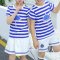 夏季幼儿园园服小学生校服班服短袖学院风男女童运动条纹套装简约学院风条纹男孩子女孩子薄款套装 130cm(130cm【130码】) 男童款