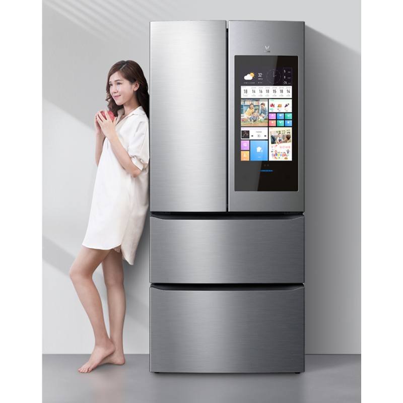 viomi/云米 bcd-462wmbl 462l法式多门 四门 21吋触屏 ai语音 大冰箱