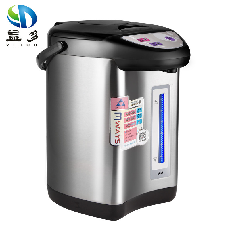 益多508CD电热水瓶 304不锈钢电水壶 5L大容量智能保温电开水壶热水壶电动出水等三种出水方式大视屏显示