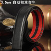 男士真皮皮带二层牛皮自动扣皮带商务休闲潮流腰带 110cm R510【黑色】