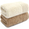 三利 有机棉毛巾2条装 纯棉柔软吸水洗脸巾 优选长绒棉面巾 34×76cm 米色、棕色