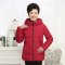 千仞岗2017秋冬新品中老年女羽绒服短款妈妈装大码显瘦外套219300 170/L 88107优雅红