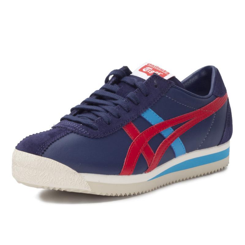 OnitsukaTiger鬼冢虎新款中性TIGERCORSAIR运动休闲鞋-4923 靛蓝/红色 41.5码